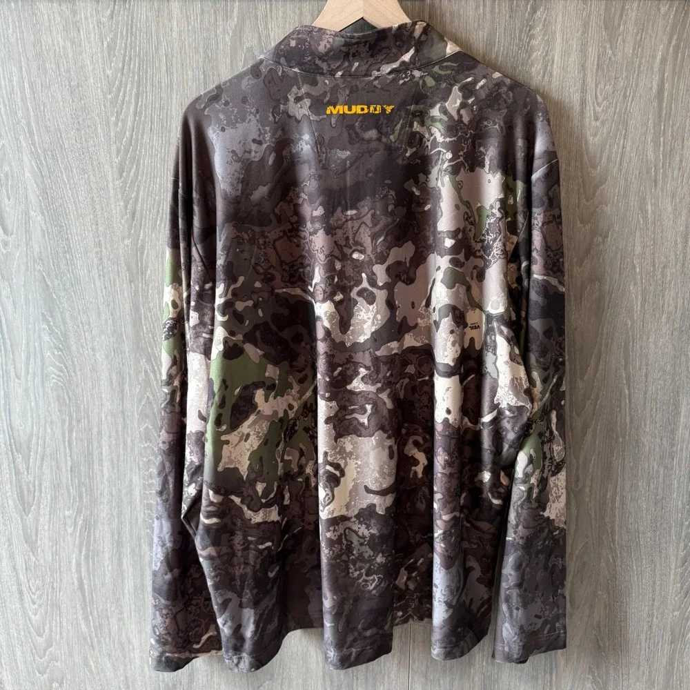 Muddy TRX 1/4 Zip Hunting Shirt Mens 3XL Camo Veil Lightweight Performance NWT